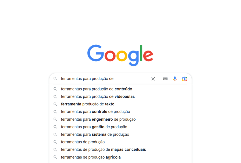 Ferramenta Auto Suggest do Google