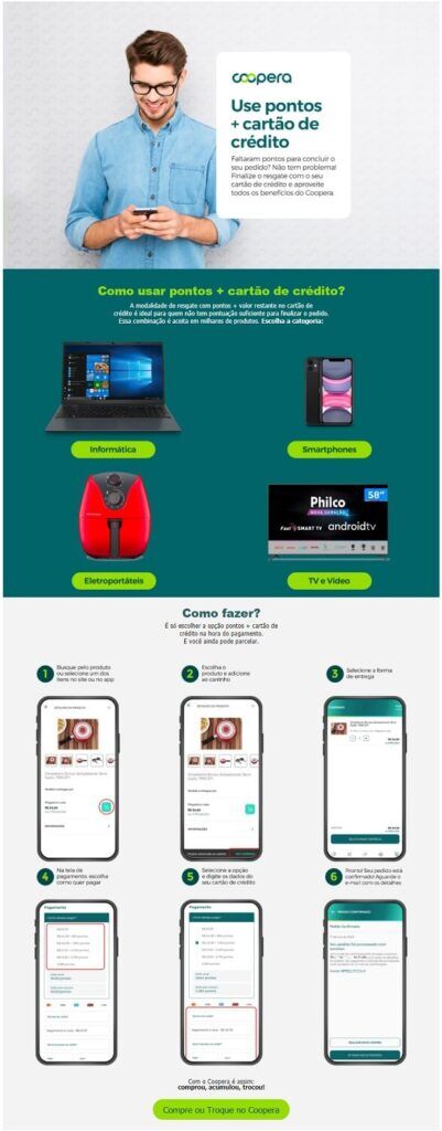Hotsite do Coopera é um dos formatos para criar conteúdo para e-commerce.